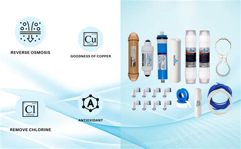 AQUA D PURE Complete Copper 80 GPD RO Water Purifier Service Kit filter ...