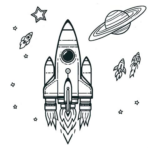 Space Coloring Pages 的图像结果
