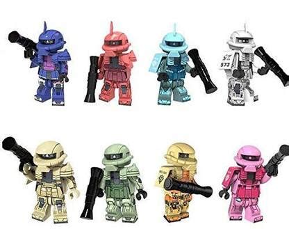 Genrc Mobile Suit Gundam Zaku Ii Collection Set 8Pcs Bricks Building ...
