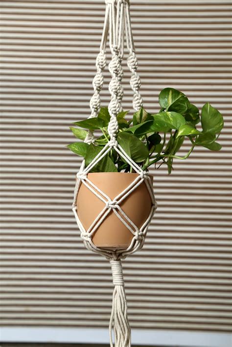 Mkono Macrame Plant Hanger Hanging Planter Wall Art Home Decor 46 ...