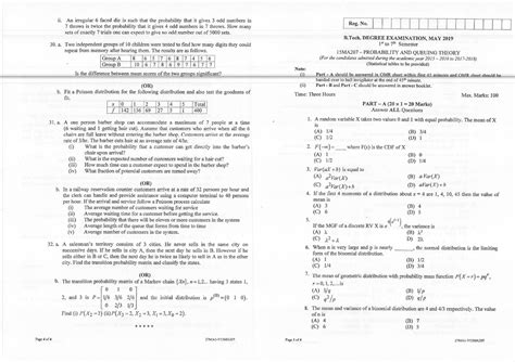 15MA207 - 1st TO 7th SEM - Probability and Queuing Theory - Studocu