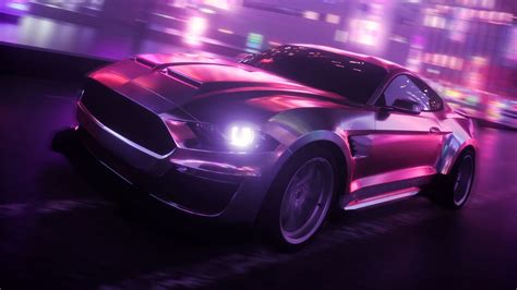 Download wallpaper 1920x1080 car, headlight, neon, night, lights, art full hd, hdtv, fhd, 1080p ...