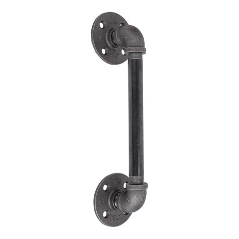 Buy Rustic Industrial Pipe Décor Barn Door Handle, 8 inch - Authentic ...