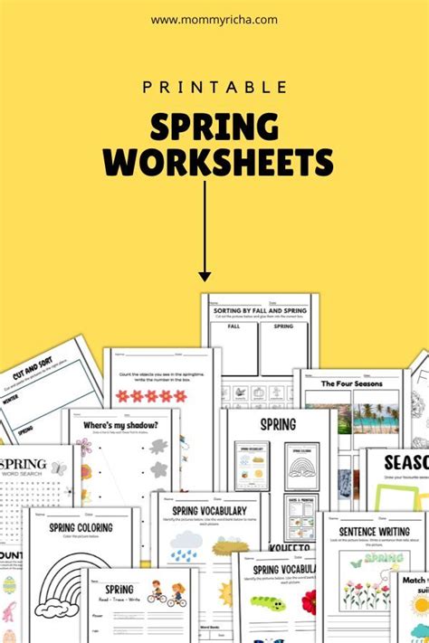 Image result for Spring Sorting Worksheet for Kindergarten with Answer Key