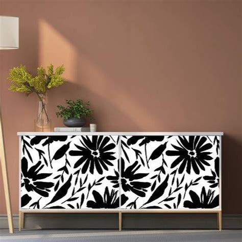 Black Floral Sticker – Myindianthings
