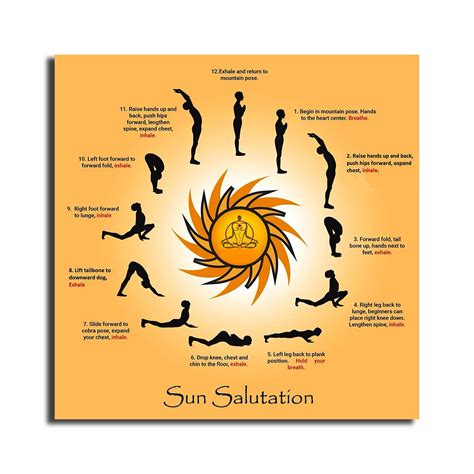 Sikhash Surya Namaskar Yoga Wall Poster Meditation Quotes Abstract ...