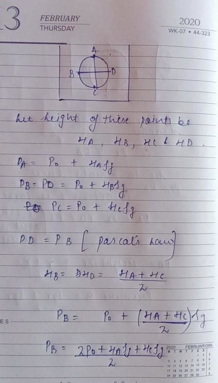 figure shows a container filled with a liquid of density rho Four ...