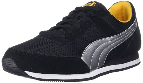 Buy Puma Mens Pixel Racer Puma Black-Saffron-Silver Sneaker - 10 UK ...