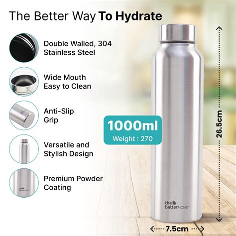 Buy Pack of 5: Stainless Steel Water Bottles - Leak Proof – GlobalBees Shop