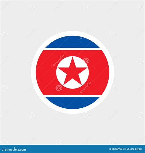 Flag of the DPRK (North Korea). the Korean Flag Consists of Horizontal ...