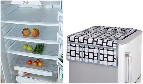 Kuber Industries Checkered PVC Fridge Top Cover - Grey, Set of 1 ...