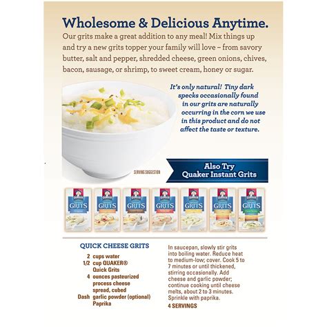 Instant Grits Recipe Quaker | Besto Blog - ratio of grits to water