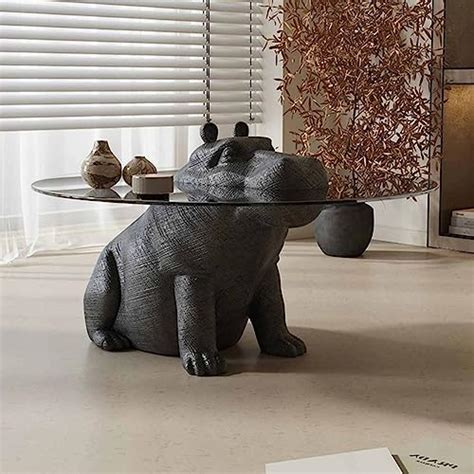 Buy Hippo Coffee Table, Premium Tempered Glass Coffee Table,Small ...