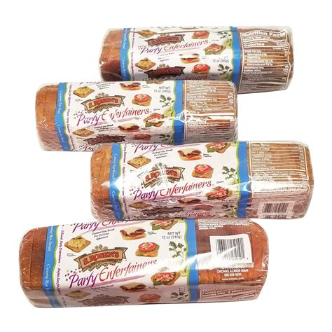 Amazon.com: S.Rosens Cocktail Rye Bread - Caraway (Case of 4 Loaves ...