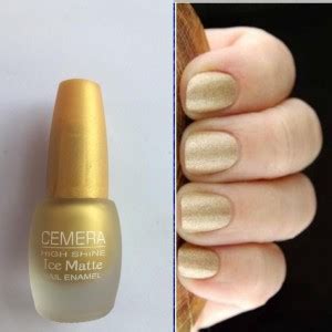Cemera High Shine Ice Matte Nail Polish Golden Gold - Price in India ...