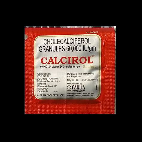 CALCIROL GRANULES SACHET 1 GM Price, Uses, Side Effects & Substitutes ...