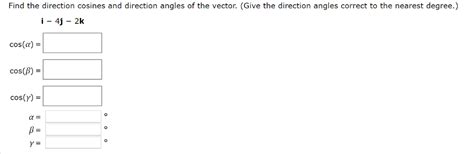 Direction Cosines of a Vector 的图像结果