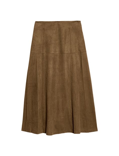 Buy Suedette Midaxi A-Line Skirt at Marks & Spencer
