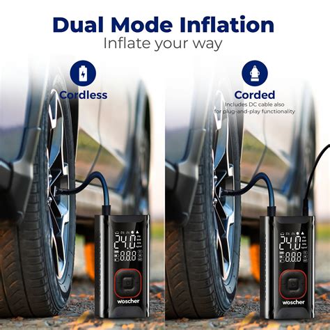 Buy Woscher Cordless Tyre Inflator i2 | Portable Air Compressor Pump