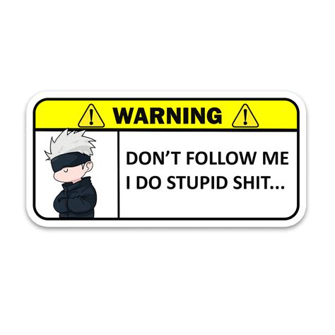 Warning!! Don't follow me Bumper Sticker