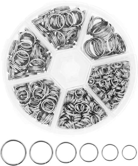 Buy Mandala Crafts Double Split Rings for Keychains - Double Jump Rings ...