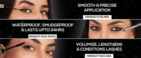 RENEE Midnight Combo | Kajal + Eyeliner + Mascara | Long Lasting ...