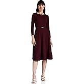 Buy Miss Olive Women's Polyester Skater Midi Dress (MOAW19D30-76-212 ...
