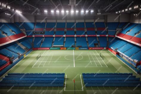 Premium AI Image | full view of a tennis ground from above without people
