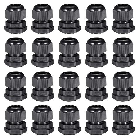 uxcell PG16 Cable Gland Waterproof Plastic Joint Adjustable Locknut ...