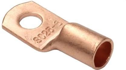 MERKEL 10 pcs / 50 AMP 25 Sq.mm Wire 10 mm Stud Ring Copper Cable Lugs ...