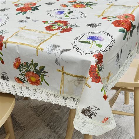Buy DAZE Decor Printed PVC Center Table Cover 40x60 Inches, Plastic ...