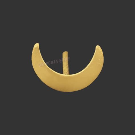 Half Moon Teeka | Ardha Chandra Tilak Stamp in Brass