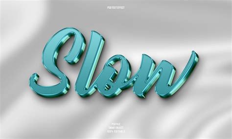 Slow 3d editable text effect | AI-generated PSD