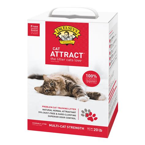 Dr. Elsey's Cat Attract Natural Clumping Clay Cat Litter, Unscented, 20 ...