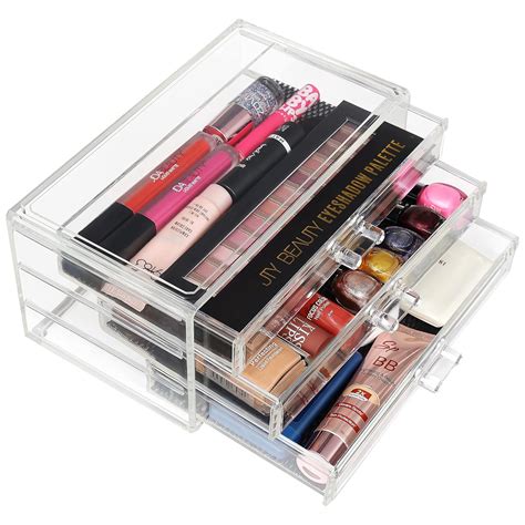 ABOUT SPACE Acrylic Cosmetics Storage Box - 3 Layer Table Top ...