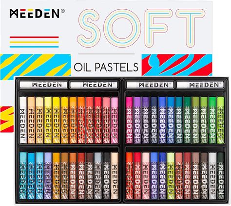 Amazon.com: MEEDEN Soft Oil Pastels Set: 48 Colors with Extra 4 White ...