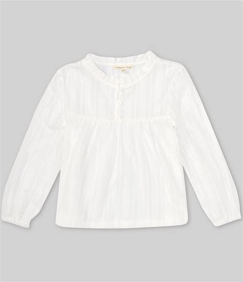 Copper Key Big Girl 7-16 Ruffled Neck Blouse | Dillard's