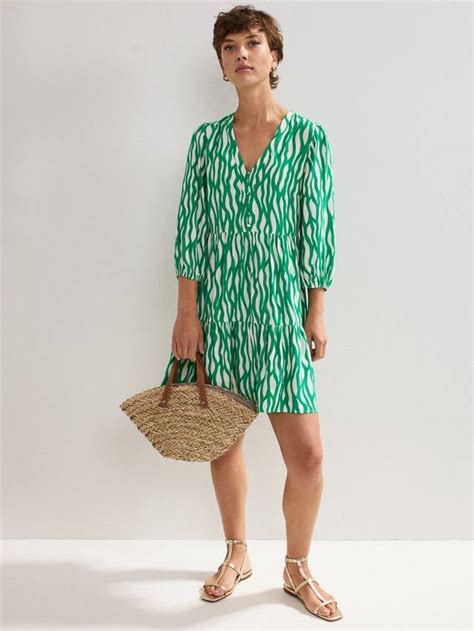 Phase Eight Penele Abstract Print Mini Dress containing LENZING ...