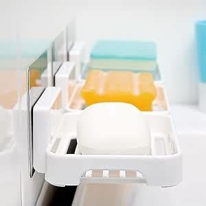 ABS Plastic Adhesive Waterproof Kitchen Bathroom Soap Dish Holder ...