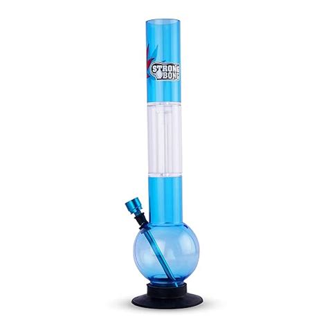 STRONG BONG 16-Inch Acrylic Bong with Single Percolator - Blue ...
