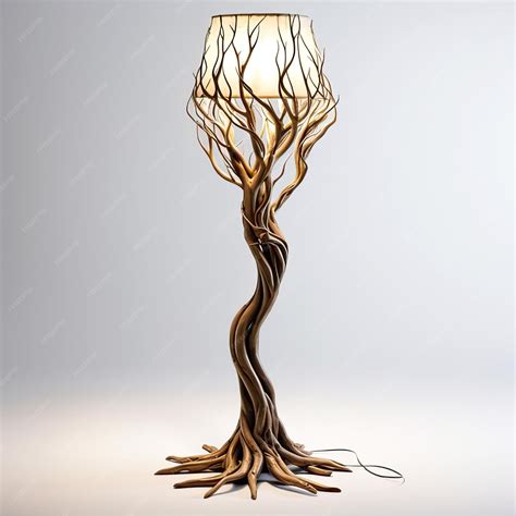 Premium AI Image | Design home tree floor lamp isolated on white background