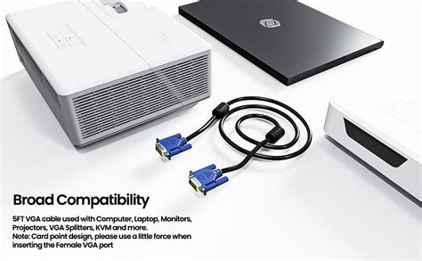 POSH Male to Male VGA Cable 1.5 Meter, Support PC/Monitor/LCD/LED ...