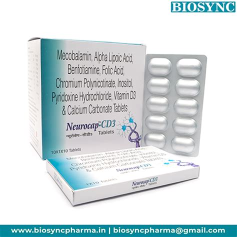 Neurocap CD3 - Mecobalamin, Alpha Lipoic Acid, Benfotiamine, Folic Acid ...