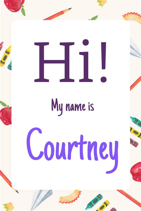 Free High School Name Tag Template to Edit Online