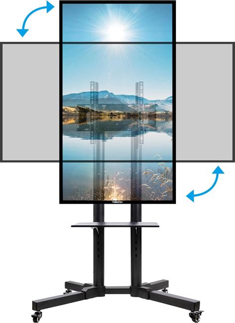 Amazon.com: Hellsehen Rotating Mobile TV Cart Holds up to 110lbs ...