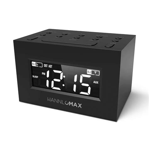 Buy HANNLOMAX HX-111CR Alarm Clock Radio, PLL AM/FM Radio, Dual Alarm ...