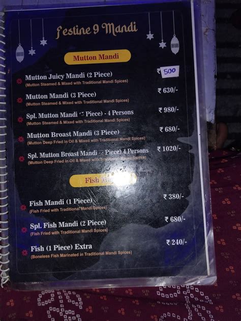 Menu at Festine 9 Mandi Restaurant, Secunderabad
