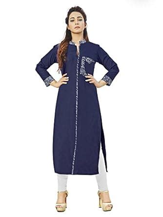 Buy Long plain kurti for women latest design at Amazon.in