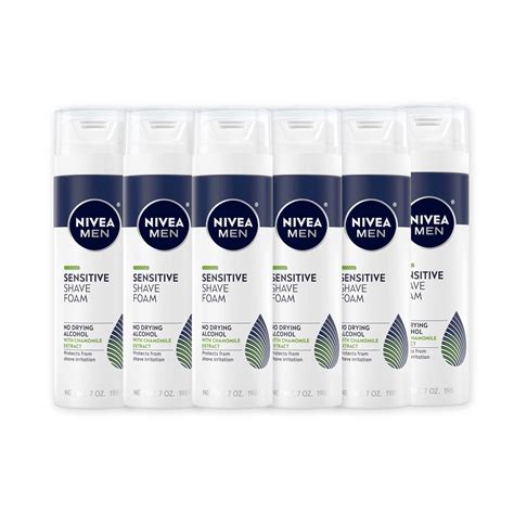 Buy NIVEA MEN Sensitive Shave Foam with E, Soothing Chamomile and Witch ...