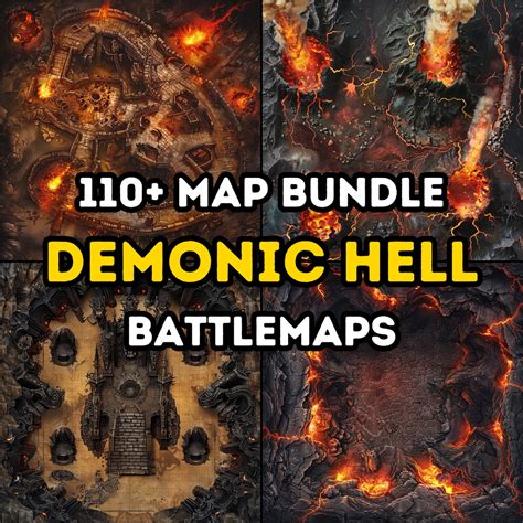 110+ Demonic Hell Maps Bundle, Dungeons and Dragons, Dnd Battlemaps, Iso, High Detail, Campaign ...